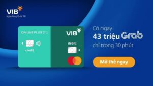 Mở thẻ tín dụng VIB Online Plus 2in1
