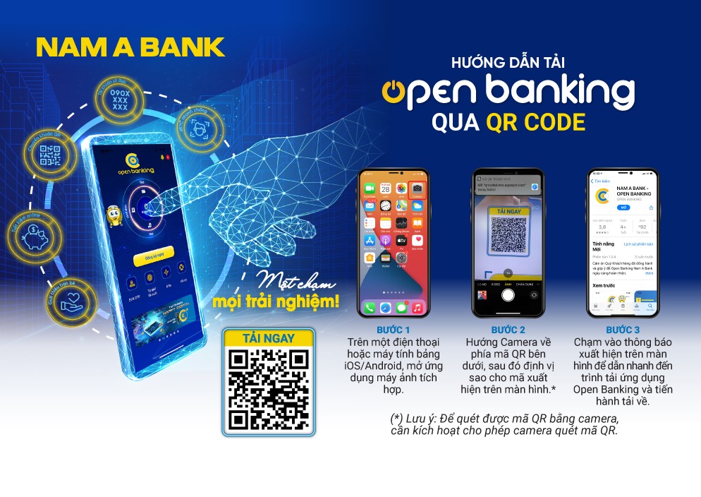 đăng ký tài khoản ngân hàng Nam Á trên ứng dụng Open Banking online
