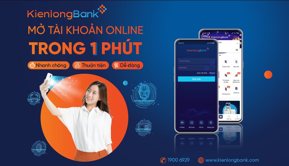 mở tài khoản ngân hàng Kiên Long Bank online